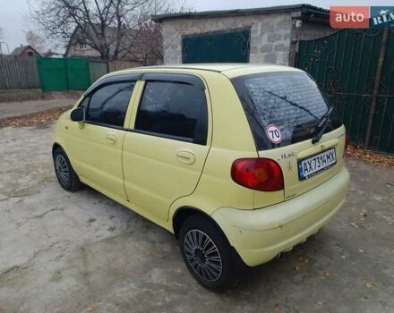 Желтый Дэу Матиз, объемом двигателя 0.8 л и пробегом 103 тыс. км за 2700 $, фото 5 на Automoto.ua