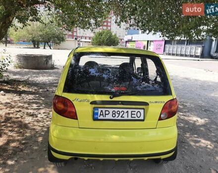 Желтый Дэу Матиз, объемом двигателя 0.8 л и пробегом 63 тыс. км за 2200 $, фото 4 на Automoto.ua