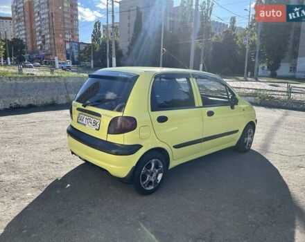 Желтый Дэу Матиз, объемом двигателя 0.8 л и пробегом 63 тыс. км за 2699 $, фото 4 на Automoto.ua