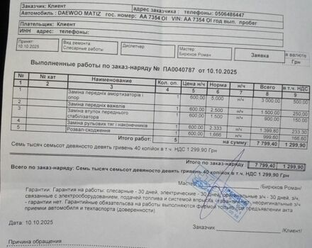 Жовтий Деу Матіз, об'ємом двигуна 0.8 л та пробігом 105 тис. км за 2900 $, фото 7 на Automoto.ua