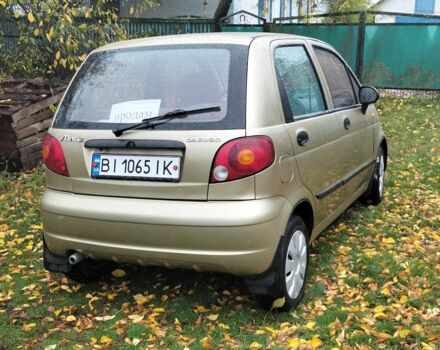Желтый Дэу Матиз, объемом двигателя 0.8 л и пробегом 95 тыс. км за 2300 $, фото 3 на Automoto.ua