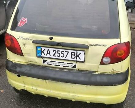 Желтый Дэу Матиз, объемом двигателя 0.8 л и пробегом 136 тыс. км за 1900 $, фото 1 на Automoto.ua