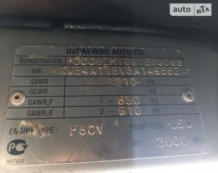 Серый Дэу Матиз, объемом двигателя 0.8 л и пробегом 104 тыс. км за 2900 $, фото 10 на Automoto.ua