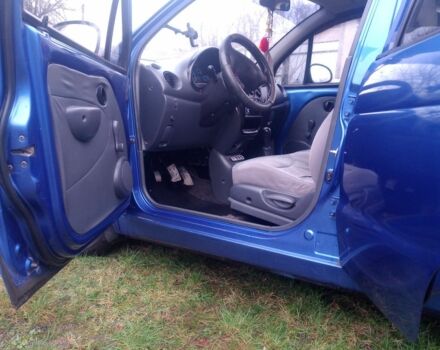 Синий Дэу Матиз, объемом двигателя 0.8 л и пробегом 211 тыс. км за 1900 $, фото 7 на Automoto.ua