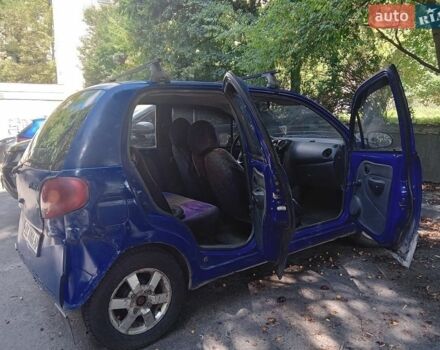 Синий Дэу Матиз, объемом двигателя 1 л и пробегом 130 тыс. км за 1400 $, фото 2 на Automoto.ua