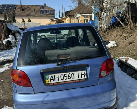 Синий Дэу Матиз, объемом двигателя 0.8 л и пробегом 165 тыс. км за 2500 $, фото 3 на Automoto.ua