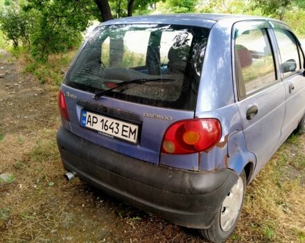 Синий Дэу Матиз, объемом двигателя 0.8 л и пробегом 150 тыс. км за 1700 $, фото 4 на Automoto.ua
