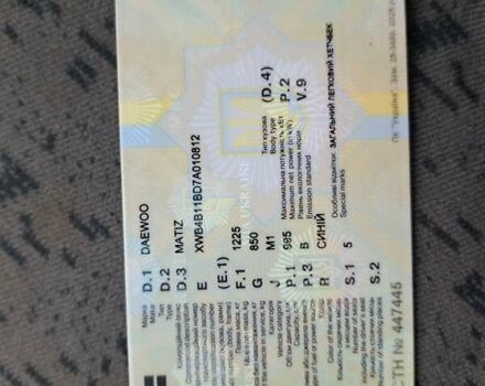 Синий Дэу Матиз, объемом двигателя 1 л и пробегом 129 тыс. км за 2500 $, фото 16 на Automoto.ua
