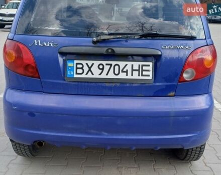 Синий Дэу Матиз, объемом двигателя 0.8 л и пробегом 159 тыс. км за 1850 $, фото 7 на Automoto.ua