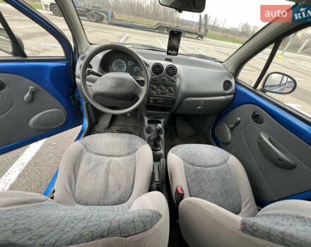 Синий Дэу Матиз, объемом двигателя 0.8 л и пробегом 107 тыс. км за 2600 $, фото 8 на Automoto.ua