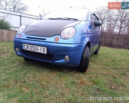 Синий Дэу Матиз, объемом двигателя 0.8 л и пробегом 211 тыс. км за 1900 $, фото 1 на Automoto.ua