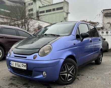 Синий Дэу Матиз, объемом двигателя 0.8 л и пробегом 174 тыс. км за 2300 $, фото 1 на Automoto.ua