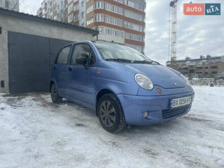 Синий Дэу Матиз, объемом двигателя 0.8 л и пробегом 198 тыс. км за 2450 $, фото 1 на Automoto.ua