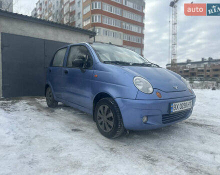 Синий Дэу Матиз, объемом двигателя 0.8 л и пробегом 198 тыс. км за 2450 $, фото 1 на Automoto.ua