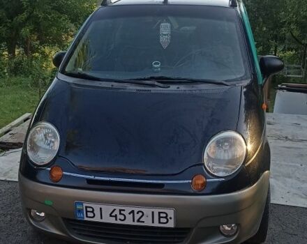 Синий Дэу Матиз, объемом двигателя 1 л и пробегом 200 тыс. км за 2000 $, фото 1 на Automoto.ua