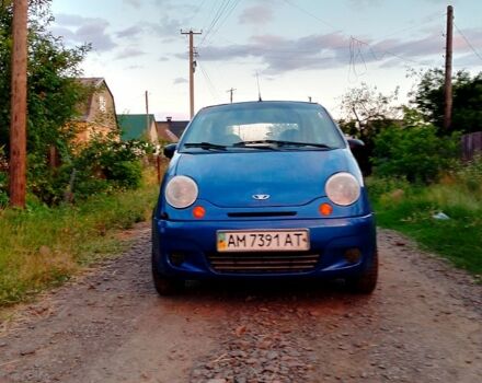 Синий Дэу Матиз, объемом двигателя 0.8 л и пробегом 130 тыс. км за 1200 $, фото 1 на Automoto.ua