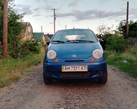 Синий Дэу Матиз, объемом двигателя 0.8 л и пробегом 319 тыс. км за 1500 $, фото 1 на Automoto.ua