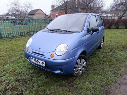 Синий Дэу Матиз, объемом двигателя 0.8 л и пробегом 100 тыс. км за 2100 $, фото 1 на Automoto.ua