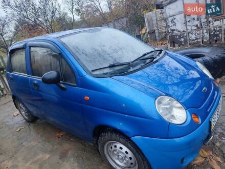 Синий Дэу Матиз, объемом двигателя 0.8 л и пробегом 100 тыс. км за 1600 $, фото 1 на Automoto.ua