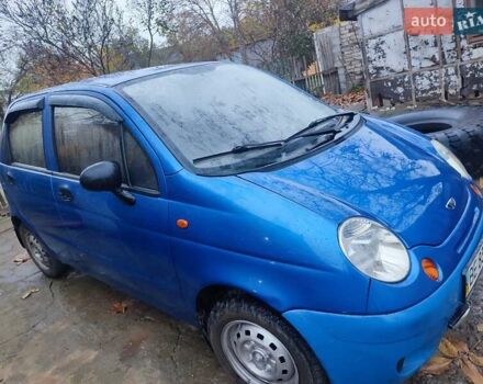 Синий Дэу Матиз, объемом двигателя 0.8 л и пробегом 100 тыс. км за 1600 $, фото 1 на Automoto.ua