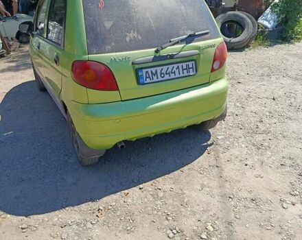Зелений Деу Матіз, об'ємом двигуна 8 л та пробігом 121 тис. км за 1300 $, фото 3 на Automoto.ua
