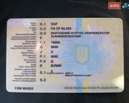 Белый Даф ФА, объемом двигателя 6.69 л и пробегом 760 тыс. км за 15000 $, фото 11 на Automoto.ua