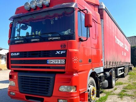 Даф ХФ 2004 в Ромнах на Automoto.ua Красный Даф ХФ, объемом двигателя 12.6 л и пробегом 0 тыс. км за 10000 $, фото 1 на Automoto.ua