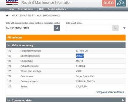 Даф XF, об'ємом двигуна 0 л та пробігом 600 тис. км за 31502 $, фото 1 на Automoto.ua