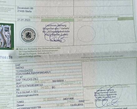 Белый Даф XF 105, объемом двигателя 12.9 л и пробегом 990 тыс. км за 18600 $, фото 26 на Automoto.ua