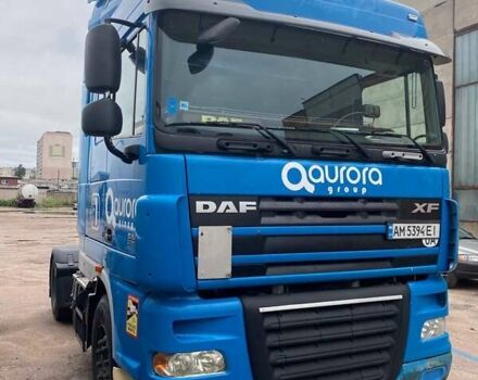 Синий Даф XF 105, объемом двигателя 12.9 л и пробегом 875 тыс. км за 15000 $, фото 1 на Automoto.ua