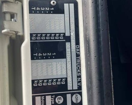 Белый Даф XF 106, объемом двигателя 12.9 л и пробегом 782 тыс. км за 23900 $, фото 8 на Automoto.ua