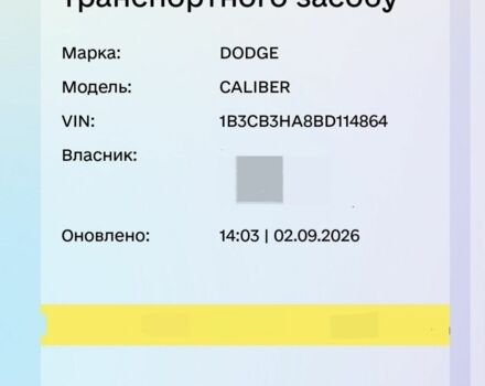Синий Додж Калибер, объемом двигателя 2 л и пробегом 228 тыс. км за 5699 $, фото 1 на Automoto.ua