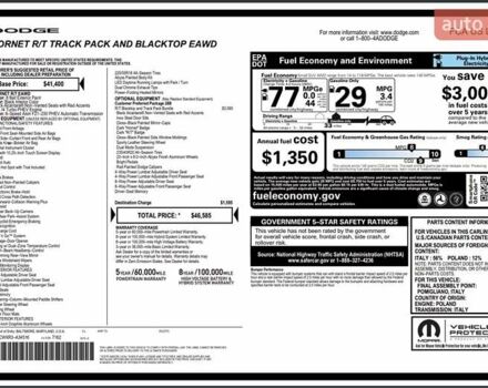 Додж Hornet 2024 в Черновцах на Automoto.ua Черный Додж Hornet, объемом двигателя 1.33 л и пробегом 7 тыс. км за 27900 $, фото 7 на Automoto.ua