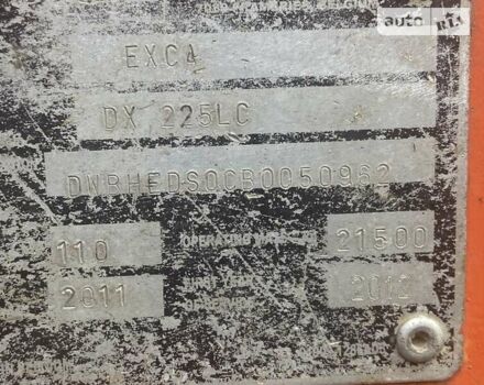 Дусан DX 225LC-3, объемом двигателя 0 л и пробегом 0 тыс. км за 55000 $, фото 19 на Automoto.ua