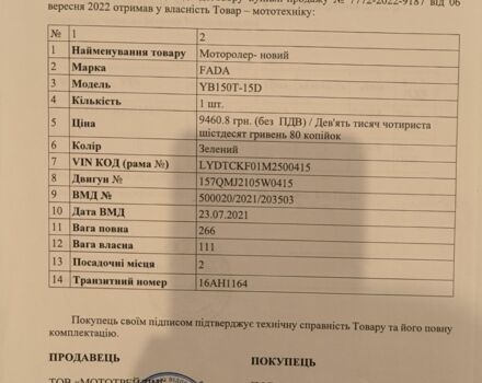 Фада 150, объемом двигателя 0.15 л и пробегом 0 тыс. км за 486 $, фото 11 на Automoto.ua