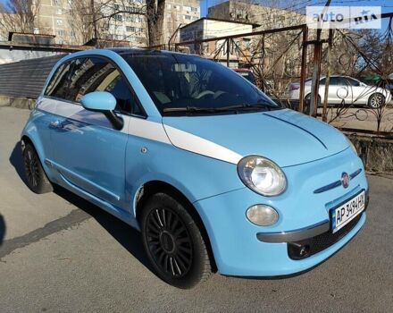 Синий Фиат 500, объемом двигателя 1.4 л и пробегом 145 тыс. км за 7700 $, фото 1 на Automoto.ua