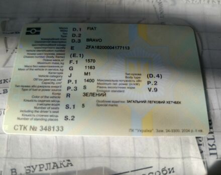 Зеленый Фиат Брава, объемом двигателя 1.4 л и пробегом 160 тыс. км за 2000 $, фото 1 на Automoto.ua