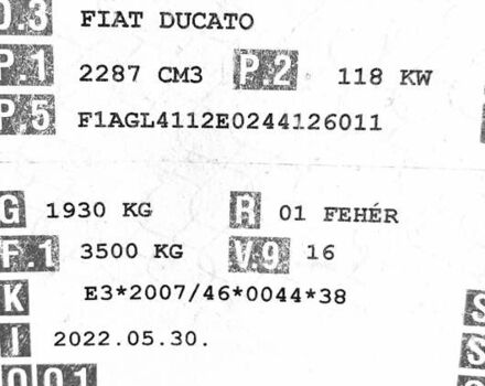 Фиат Дукато 2022 в Мукачеве на Automoto.ua Белый Фиат Дукато, объемом двигателя 2.3 л и пробегом 170 тыс. км за 18350 $, фото 39 на Automoto.ua