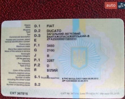 Белый Фиат Дукато, объемом двигателя 2.3 л и пробегом 290 тыс. км за 9500 $, фото 12 на Automoto.ua
