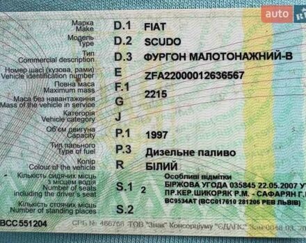 Белый Фиат Скудо, объемом двигателя 2 л и пробегом 350 тыс. км за 1500 $, фото 4 на Automoto.ua