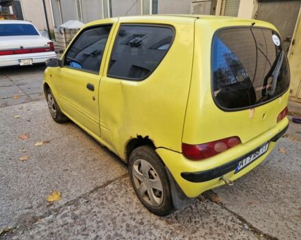 Желтый Фиат Сейченто, объемом двигателя 0.9 л и пробегом 260 тыс. км за 950 $, фото 2 на Automoto.ua