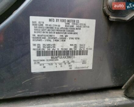 Серый Форд Экоспорт, объемом двигателя 2 л и пробегом 149 тыс. км за 5500 $, фото 18 на Automoto.ua