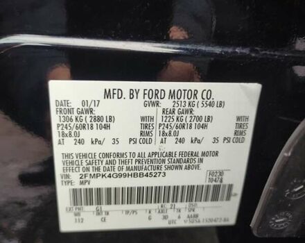 Черный Форд Эдж, объемом двигателя 2 л и пробегом 82 тыс. км за 17500 $, фото 2 на Automoto.ua