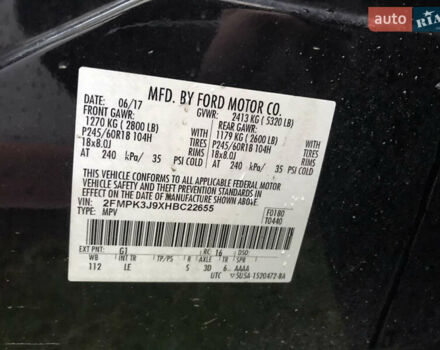 Чорний Форд Едж, об'ємом двигуна 2 л та пробігом 130 тис. км за 12999 $, фото 2 на Automoto.ua
