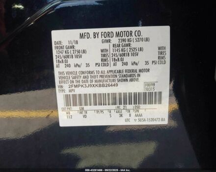 Черный Форд Эдж, объемом двигателя 2 л и пробегом 114 тыс. км за 10800 $, фото 8 на Automoto.ua