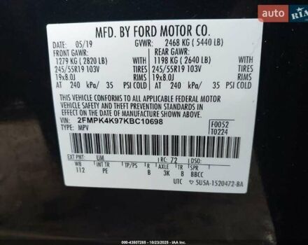 Чорний Форд Едж, об'ємом двигуна 2 л та пробігом 106 тис. км за 3900 $, фото 6 на Automoto.ua