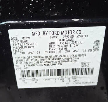 Чорний Форд Едж, об'ємом двигуна 2 л та пробігом 156 тис. км за 16800 $, фото 9 на Automoto.ua