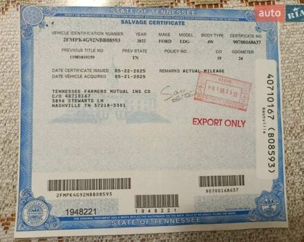 Черный Форд Эдж, объемом двигателя 2 л и пробегом 15 тыс. км за 22222 $, фото 77 на Automoto.ua