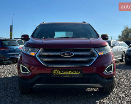 Красный Форд Эдж, объемом двигателя 2 л и пробегом 112 тыс. км за 14999 $, фото 1 на Automoto.ua