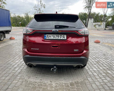 Красный Форд Эдж, объемом двигателя 2 л и пробегом 95 тыс. км за 14000 $, фото 6 на Automoto.ua